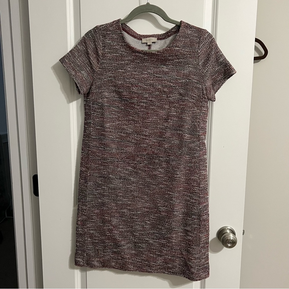 Loft tweed shift dress